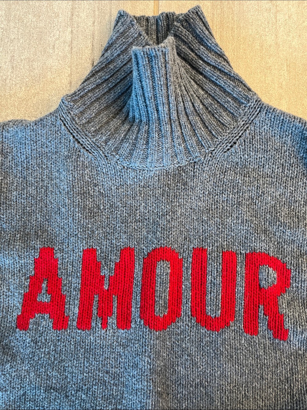 Zadig & Voltaire AMOUR Women’s Turtleneck Sweater in Charcoal Gray size L - Picture 6 of 8